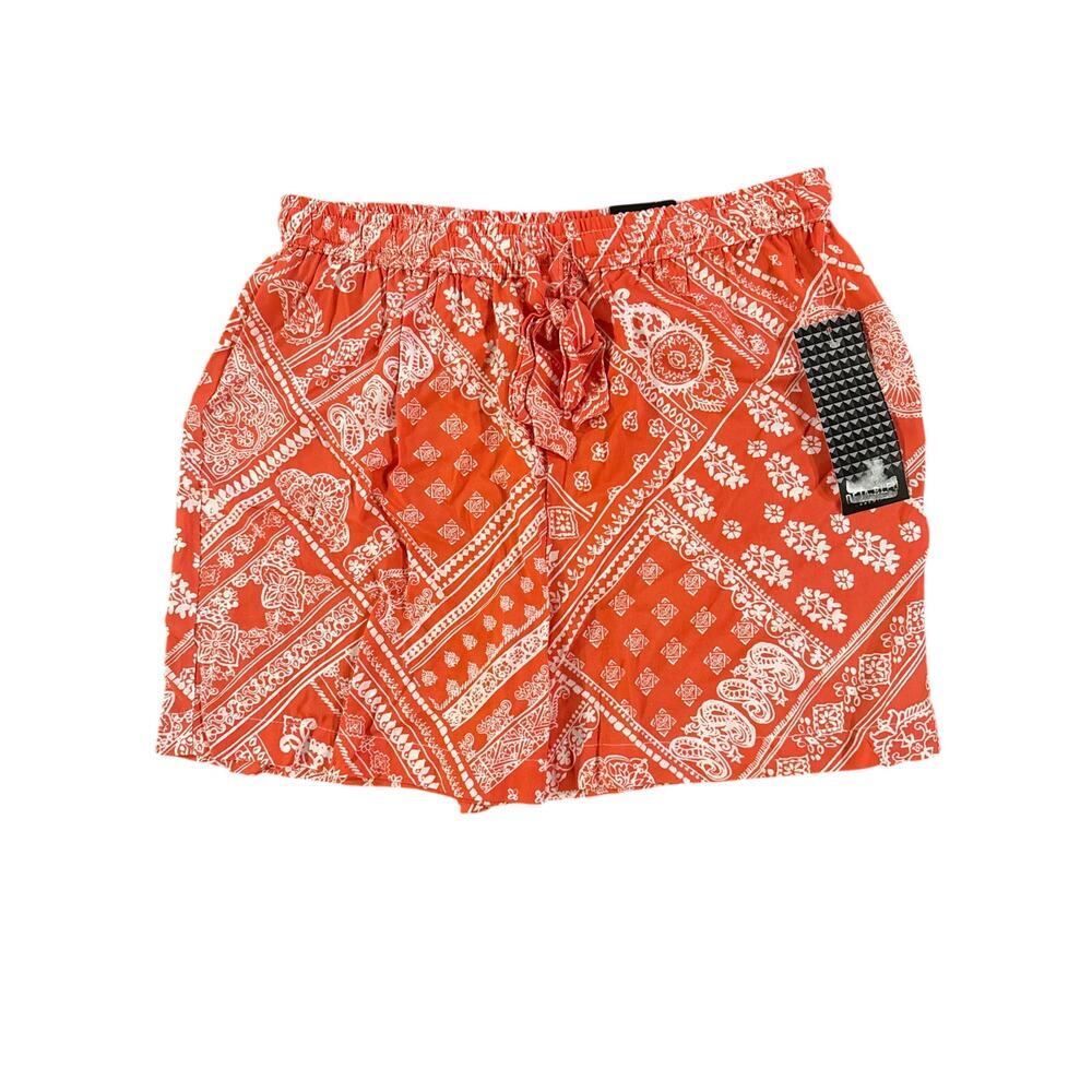 Deja Bleu Rayon Elastic Waist Shorts Large